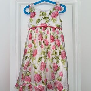 Laura Ashley Pink and Green Floral Dress